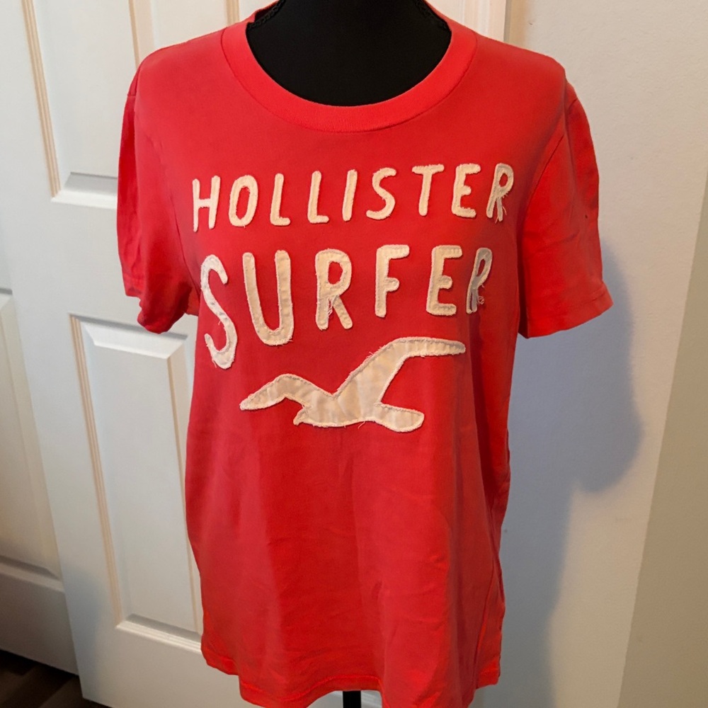 Y2K Vintage Coral Hollister Surfer tee size large